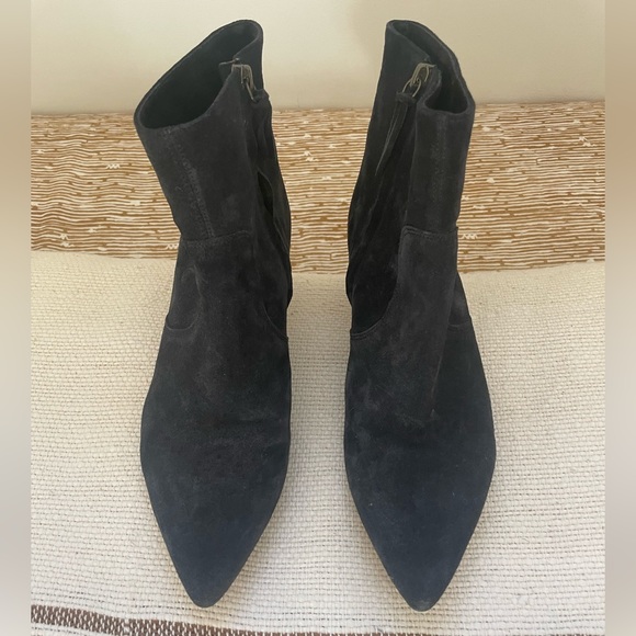 Isabel Marant Derst Black Suede Zip Kitten Heel Ankle Boots Booties - Picture 6 of 14